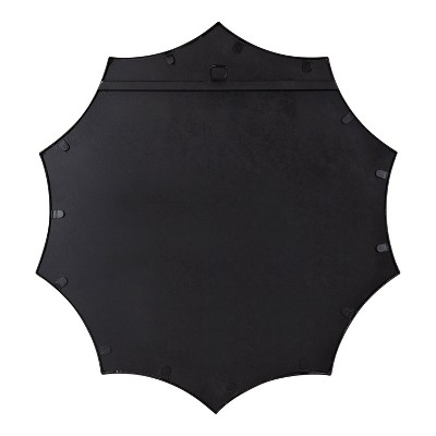 Lalina 24" Silver Scalloped Round Accent Mirror