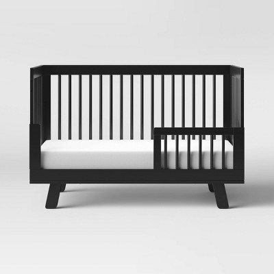 Hudson Black 3-in-1 Convertible Crib with Toddler Rail