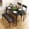4-Piece Kitchen Dining Set with Table, Bench & 2 Chairs, Modern Space-Saving Dinette Set - 4 of 4