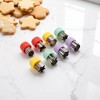 Unique Bargains Cookie Cutters Small Fruit Cutter Set of 6 Hand Washable Stainless Steel Plastic 1.2"x1.2"1.6" 1Set - 2 of 4