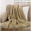 50"x60" Tasseled Throw Blanket Gold - Saro Lifestyle - image 3 of 3