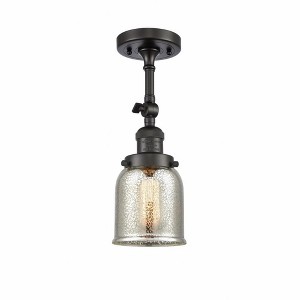 Bell - 1 Light Semi-Flush Mount In Industrial Style-13.5 Inches Tall and 5 Inches Wide - 1 of 1