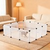 EcoSummer 12PCS Portable Pet Playpen, DIY Expandable Translucent Panels, Easy Assembly Indoor/Outdoor Small Animal Fence. - 4 of 4