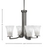 Toltec Lighting Apollo 4 - Light Chandelier in  Graphite with 5.5" Fluted Italian Ice Shade - 2 of 2