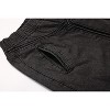 Women's Retro Denim Maxi Skirt - High Waist A-Line with Frayed Hem & Pockets Black - 4 of 4