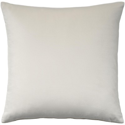 Waverly Ivory Pleated Velvet 18" x 18" Throw Pillow
