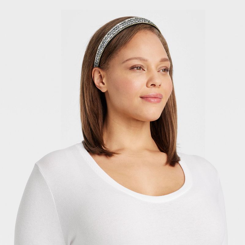 Stone Covered Headband - A New Day&#8482; Black, 3 of 7