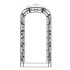 vidaXL Garden Arch Black 45.7"x17.7"x94.5" Steel - 3 of 4