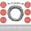 Kraft Lane: 18" Flocked Grapevine Wreath - Snow, DIY Craft Projects, Handcrafted - 2 of 4