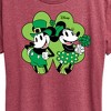 Women's - Disney - Mickey Minnie Shamrock Short Sleeve Graphic T-Shirt - 2 of 4