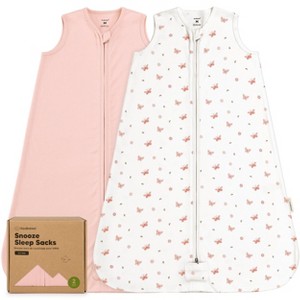 2-Pack Snooze Baby Sleep Sacks, Organic Cotton Wearable Blanket, Soft  Toddler Sleeping Bag, Smooth Zipper - 1 of 4