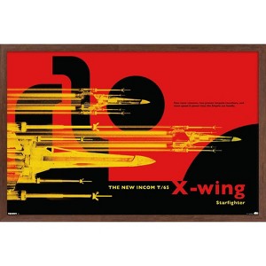 Trends International Star Wars: Moving At Lightspeed - X-Wing Framed Wall Poster Prints - 1 of 4