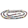 Colorful Tennis Necklace for Women 3mm Cubic Zirconia 18:-20" Adjustable Length Stainless Steel by Ginger Lyne - 2 of 4