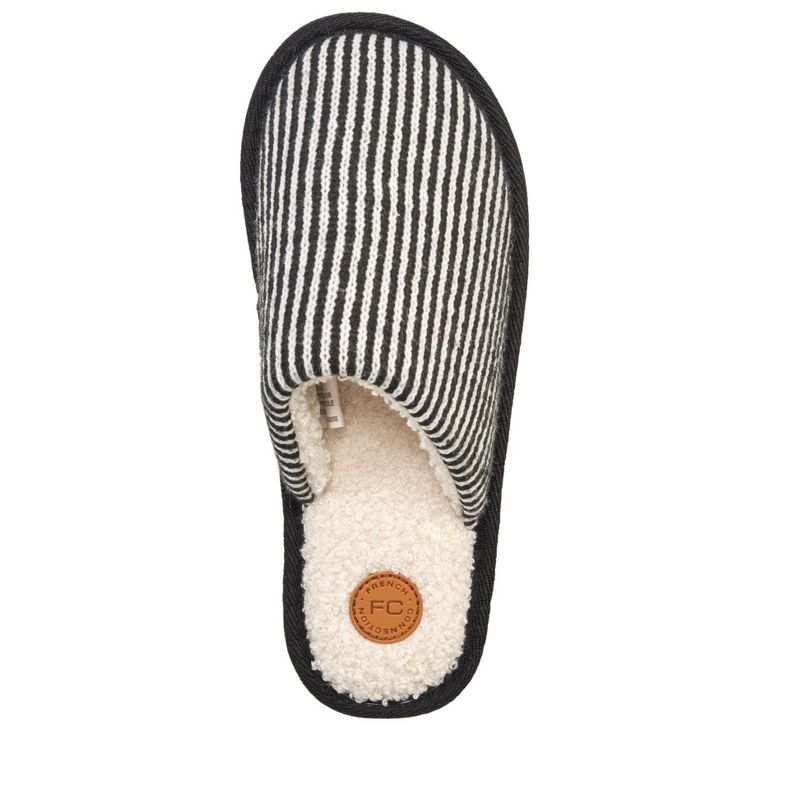 French Connection Women's Rib Knit Scuff Slippers, 3 of 6