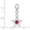 Black Bow Jewelry Sterling Silver July CZ Birthstone 13mm Star Clip-on Charm - 4 of 4