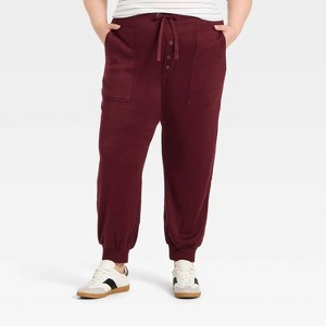 Women's High-Rise Knit Joggers - Universal Thread™ - 1 of 3