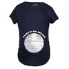 Maternity Thats No Moon Cute T Shirt Funny Pregnancy Announcement Baby Bump Tee - Crazy Dog Maternity T Shirt - 2 of 4