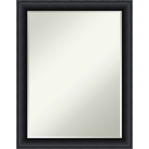 Amanti Art Nero Black Petite Bevel Wood Bathroom Wall Mirror 27.5 x 21.5 in. - 1 of 4