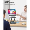 Attop Telescopic Laptop Stand for Desk with 360° Swivel Base, Sit to Stand, Height Adjustable Gray - 2 of 4