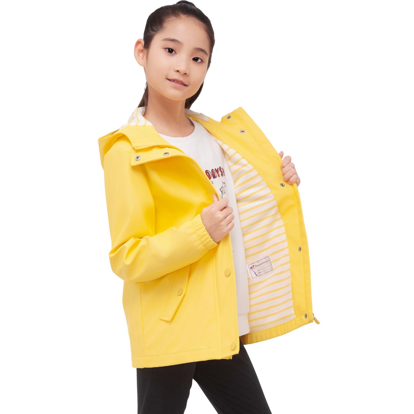 Куртки Rokka&Rolla Waterproof Rain Coats Rubberized Jackets-Yellow, size 8 для девочек, цвет: Жёлтый — фото 6