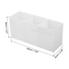 Unique Bargains 3 Compartments Acrylic Large Capacity Square Office Home Pencil Holder 2 Pcs - 2 of 4