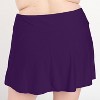 Calypsa Women's Plus Size Chlorine Resistant High Waisted Mini Swim Skirt With Shorts - 2 of 4