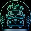 Men's Design By Humans Christmas Van By VEKTORKITA Tank Top - 2 of 4