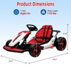 24v Electric Go Kart for Kids 6-12 Years Old, Battery Powered Drifting Ride-on Car with Powerful Motor, Slow Start, Built-in Music - 2 of 4