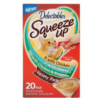 Delectables Squeeze Up Tube with Vegetable, Chicken and Tuna Flavor Cat Treats - 20ct/10oz