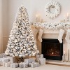 9ft Pre-Lit Snow Flocked Christmas Tree-Full Wide Artificial Xmas Tree with 2000+Tips & Metal Stand for Large Home, Church, Hotel Holiday Decor - 4 of 4