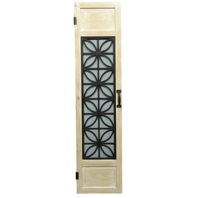 VIP Wood 51 in. Black French Door Panel Decor