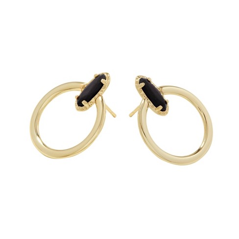 Clear Glass Hoop Earrings with Gold Filled Ear Wires — The Glass Studio