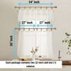HLC.ME Lena Burlap Flax Linen Semi Sheer 3 Piece Kitchen Curtains Set, Light Filtering Transparent Window Tab Top Valance + Tiers Set - Natural Linen - 2 of 4