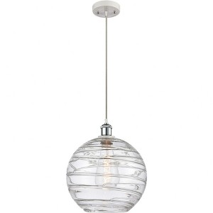 Athens Deco Swirl - 1 Light Cord Hung Mini Pendant In Industrial Style-15 Inches Tall and 12 Inches Wide - 1 of 1