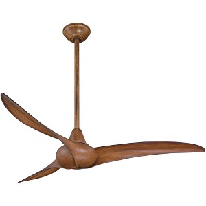 52" Minka Aire Wave Distressed Koa Ceiling Fan Indoor for Living Room Bedroom Dining Kitchen Foyer with Hand Held Remote - 1 of 4