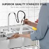 Stainless Steel Utility Sink, Commercial Prep Sink, Storage Shelf & Adjustable Legs - 3 of 4