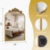 BEAUTYPEAK Vanity Wall Mirror Decorative Vintage Arch Bathroom Mirror with Designed Bottom - 4 of 4