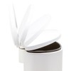 QUALIAZERO 13 GAL/50L, D SHAPE, STAINLESS STEEL STEP-ON CAN, WITH SOFT CLOSE LID, MATTE WHITE FINISH - 4 of 4