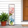 HomeRoots 36"  White Blue And Pink Hydrangeas Solid Wood Porch Sign - 2 of 4