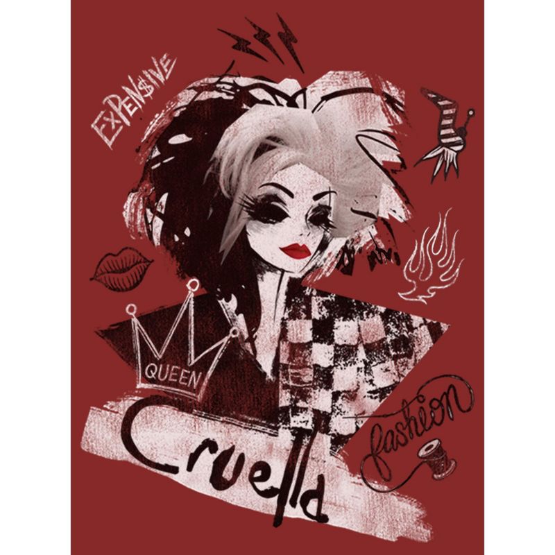 Women's Cruella Fashion Sketch T-Shirt, 2 of 5