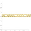 Black Bow Jewelry Men's 6.75mm, 10k Yellow Gold, Concave Figaro Chain Bracelet - 4 of 4