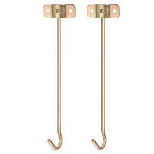 Unique Bargains Carbon Steel Easy to Install Ceiling Hooks and Hangers Gold - 1 of 3