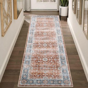 Vintage Old Carpet, Machine Washable Non-Slip Hairless, Foldable Floor Mat, Living Room, Bedroom, Dormitory - 1 of 4