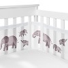 Sweet Jojo Designs 6p Boy, Girl, Unisex/Gender Neutral Crib Bedding + BreathableBaby Breathable Mesh Liner Pad Watercolor Elephants Grey Green and - 3 of 4