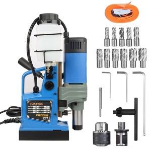 Magnetic Drill Press, 1300W 800 PRM 2922lbf Power Portable Mag Drill Press with Twist Drill Chuck, 11Pcs Drill Bits, 1.6" Boring Diameter - 1 of 4