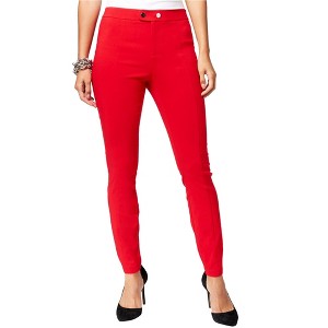 I.N.C International Concepts Womens Snap Front Casual Trouser Pants, Red, 2 - 1 of 1