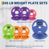 2-Inch Bumper Plates Set -Rubber Coated Cast Iron  for Home Gym Barbell Plates  Weights Options  (2.5-95 Lbs, Single/Pair/Set) - 3 of 4