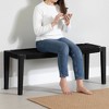 South Shore Balka Wood Bench Black: Entryway Seating, Acacia Legs, Woven Polypropylene, Rectangle Shape - 3 of 4