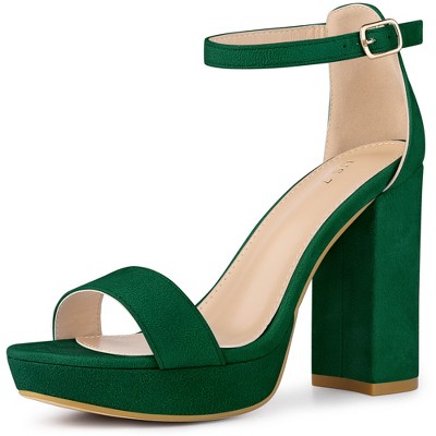 Perphy Women's Platform Ankle Strap Open Toe Chunky High Heel Sandals