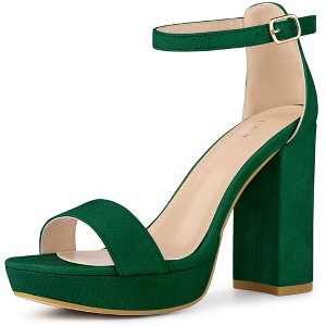 Perphy Women's Platform Ankle Strap Open Toe Chunky High Heel Sandals - 1 of 3